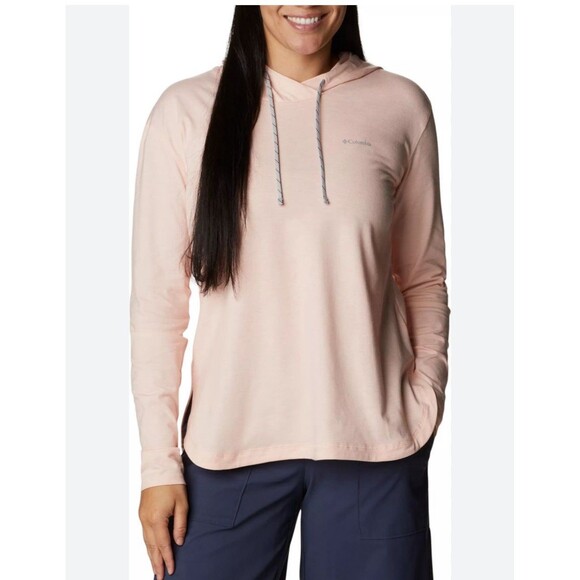 Columbia Pink Omni Shade Long Sleeve Pullover Hoodie Women's Size Extra Large XL - Picture 1 of 11
